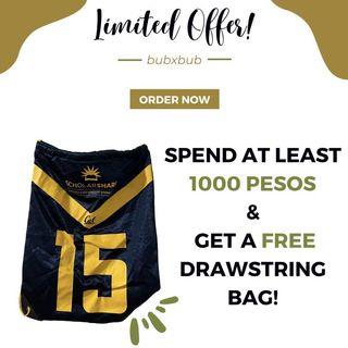 ‼️ JULY PROMO ‼️ FREE DRAWSTRING BAG FOR A MINIMUM PURCHASE OF 1000 PESOS!! HURRY WHILE STOCKS LAST! :)
