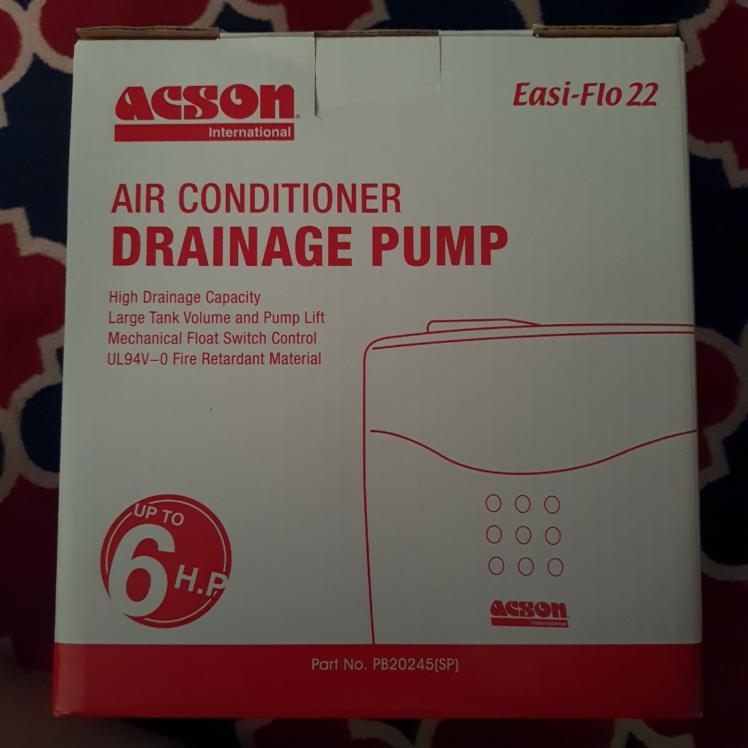 Acson easiflo 22 air conditioner drainage pump, TV & Home Appliances