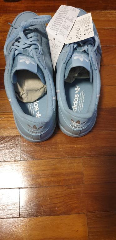 Adidas Continental 80 originals baby blue UK9.5 brand new, Men's Fashion,  Footwear, Casual shoes on Carousell