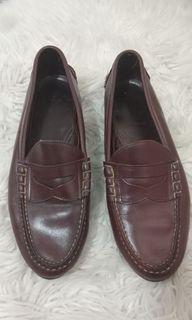 Allen E Gorham Men's Size 11.5 Brown Leather Slip on Loafers made in USA