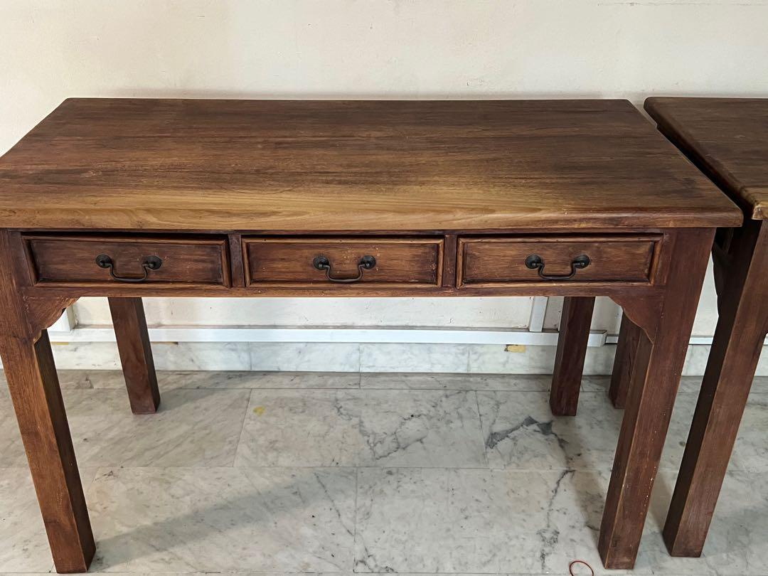 Solid wooden Antique table/ study table , Furniture & Home Living
