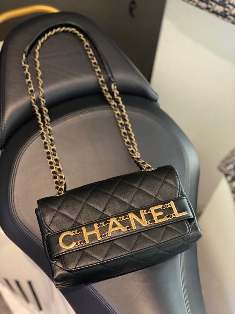 Chanel Front Logo Flap Bag  The brandname rental