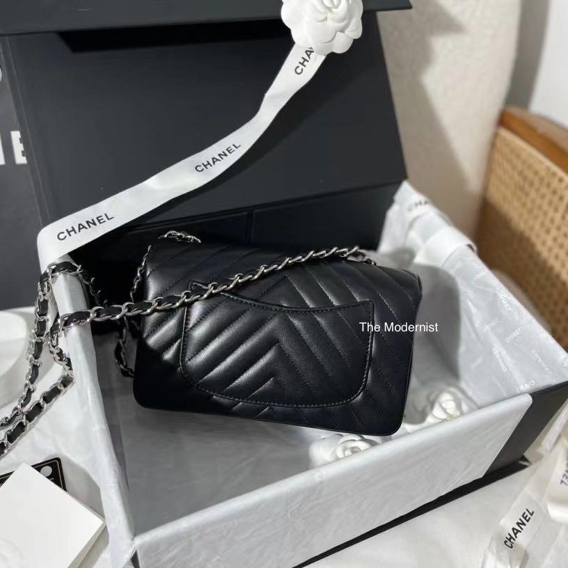Chanel Chevron Mini Flap Bag, Luxury, Bags & Wallets on Carousell