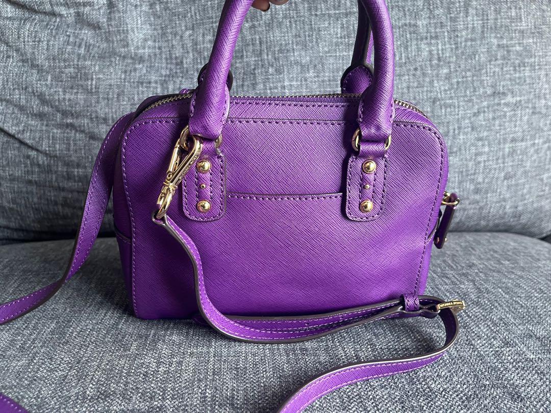 Purple and black on sale michael kors purse