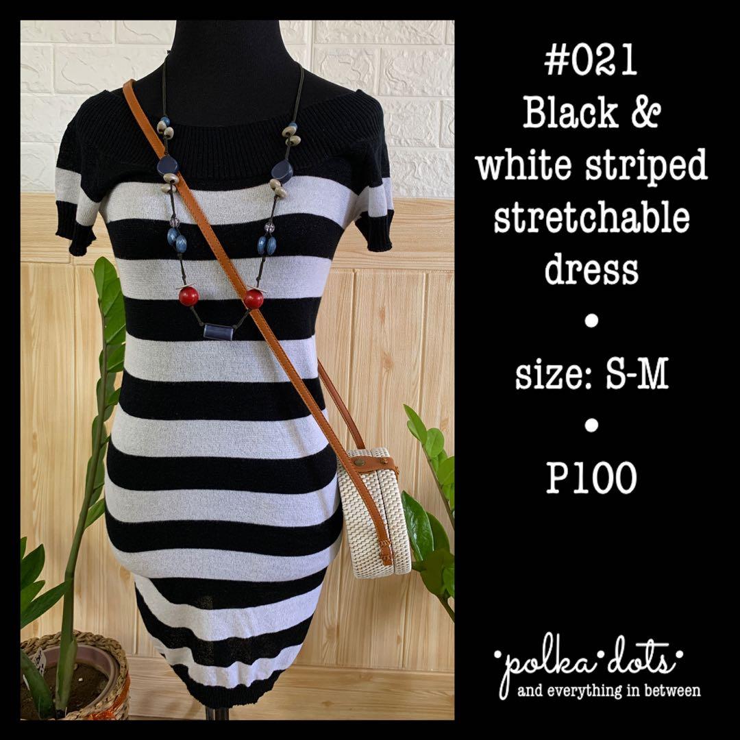Black and white striped stretchable dress (Category: Dresses) located in Paranaque City. Submitted by rahhapunzel (Listing ID 1172979929, Image 1). Description: .