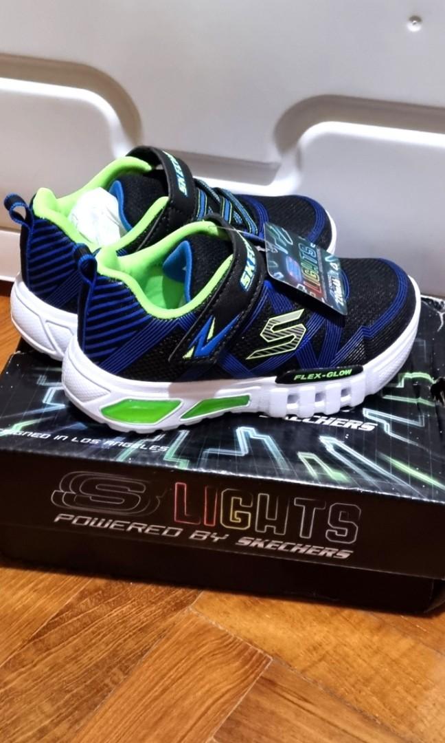 Skechers flex-glow parrox top boys' light up shoes