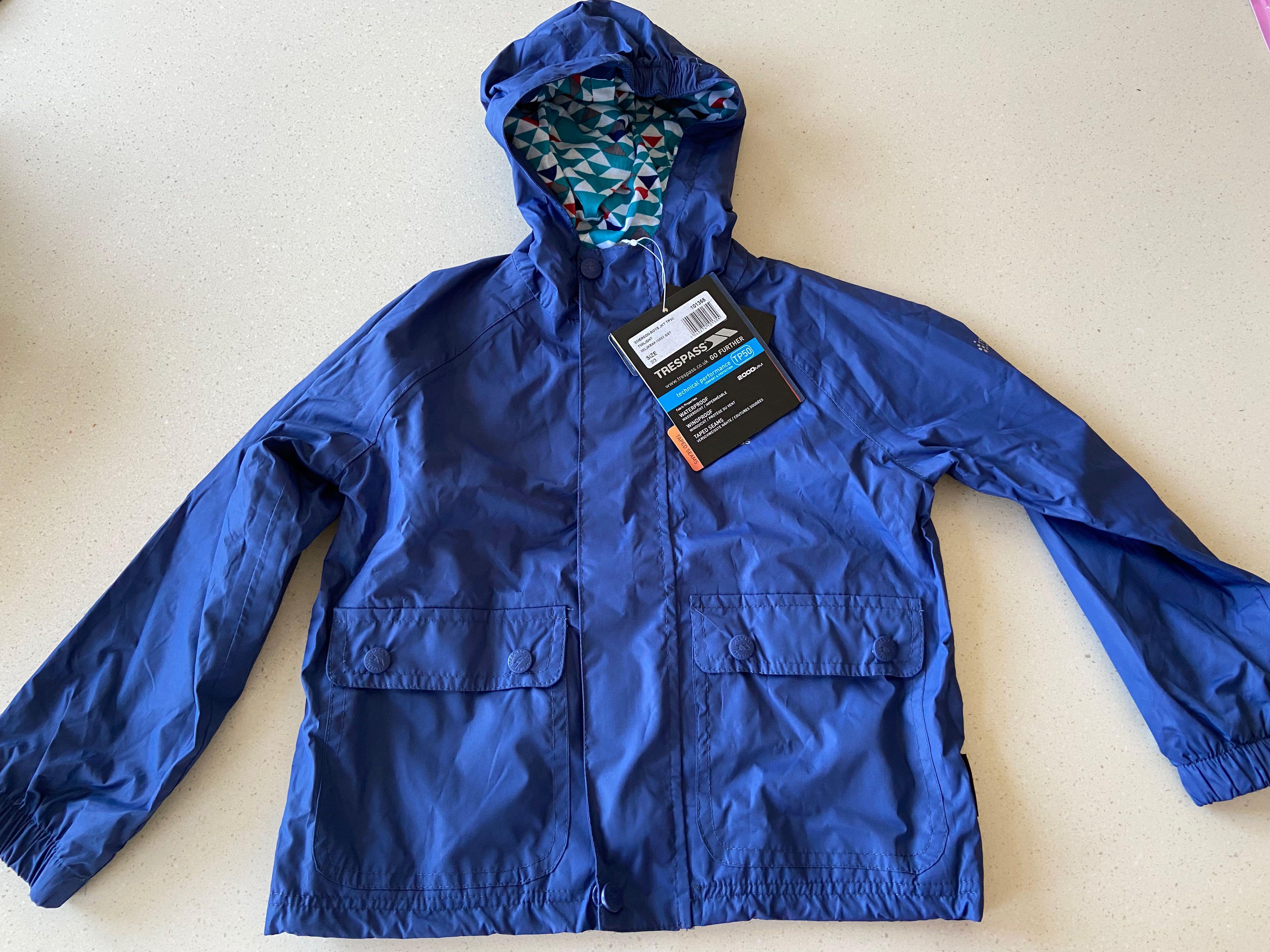 BN with Tag TRESPASS CHILDREN Emerson Zip Up Hooded Waterproof AND