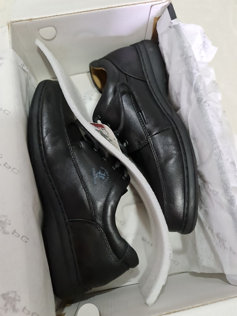 BNIB Beverly Hills Polo Club Black Leather Shoes, Men's Fashion, Footwear, Dress  Shoes on Carousell