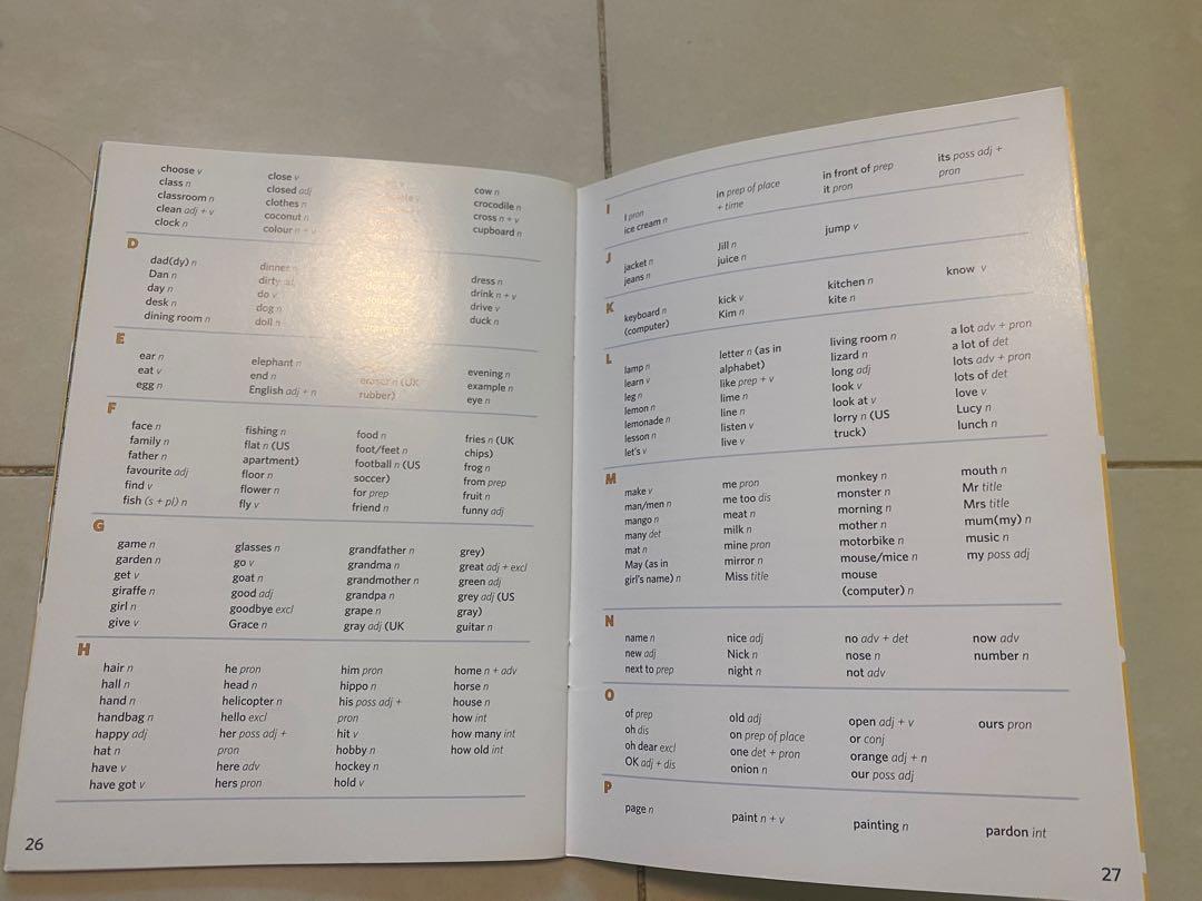 Cambridge English starter word list picture book, 興趣及遊戲, 書本 & 文具, 小朋友書