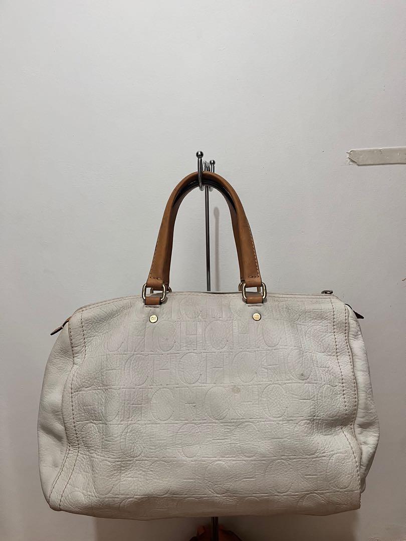 Leather handbag Carolina Herrera White in Leather - 25344716