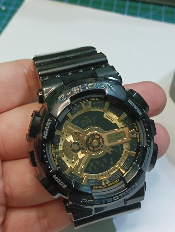 Casio G Shock Black Gold GA 110GB with metal box Men s Fashion