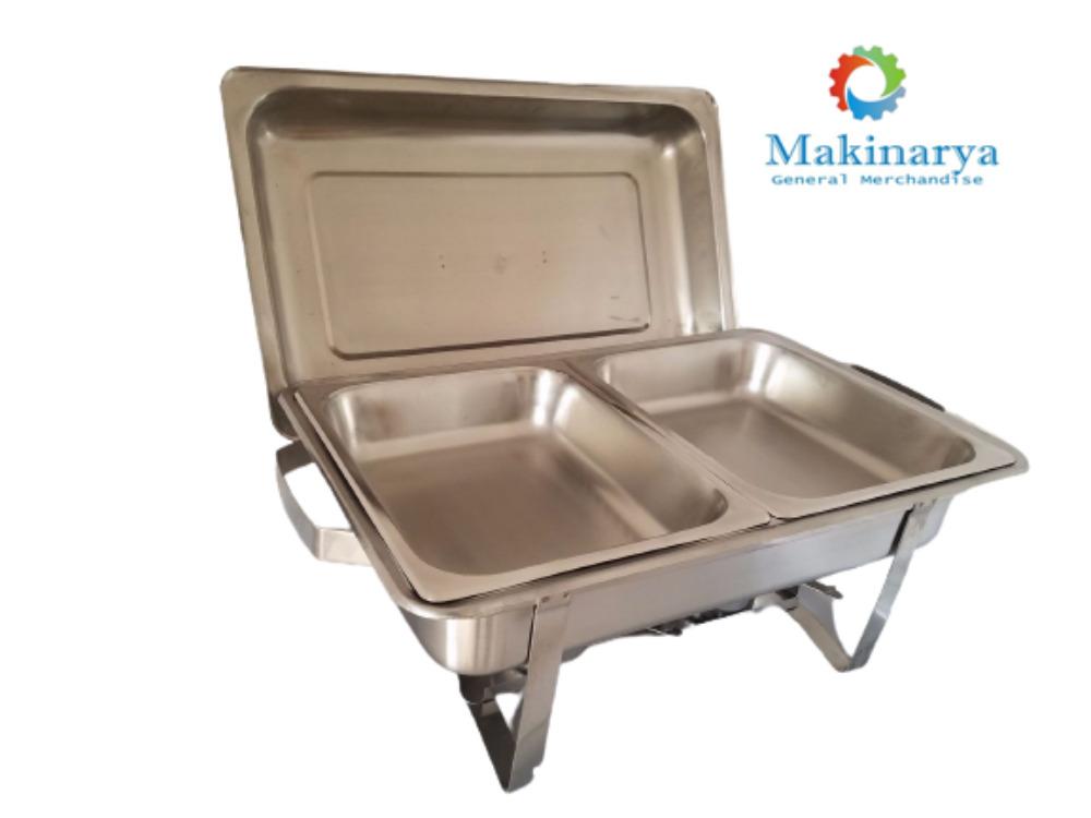 Chafing Dish Rossetti C826 (Category: Other Kitchen Appliances) located in Manila. Submitted by makinaryageneral.merchandise (Listing ID 1172814674, Image 2). Description: 1. Elegant Design 2. Rectangular Design 3. Stainless Steel 4. Double burner Vessel 5. 9.0Liters Capacity FOR INQUIRIES: Call or text (0995) 793 4923 Landline: 8-9979754 Email Address: makinarya.040819@gmail.com Message us here on our official page Makinarya General Merchandise 