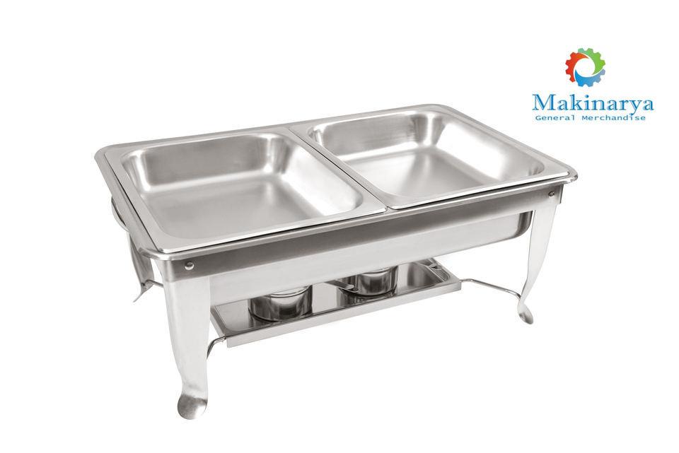 Chafing Dish Rossetti Rectangular CJQ533 (Category: Other Kitchen Appliances) located in Manila. Submitted by makinaryageneral.merchandise (Listing ID 1172824455, Image 2). Description: 1. Elegant Design 2. Rectangular Design 3. Stainless Steel 4. Double burner Vessel 5. Foldable Frame 6. 9.0Liters Capacity 7. Dimension: 57.5x35x33 FOR INQUIRIES: Call or text (0995) 793 4923 Landline: 8-9979754 Email Address: makinarya.040819@gmail.com Message us