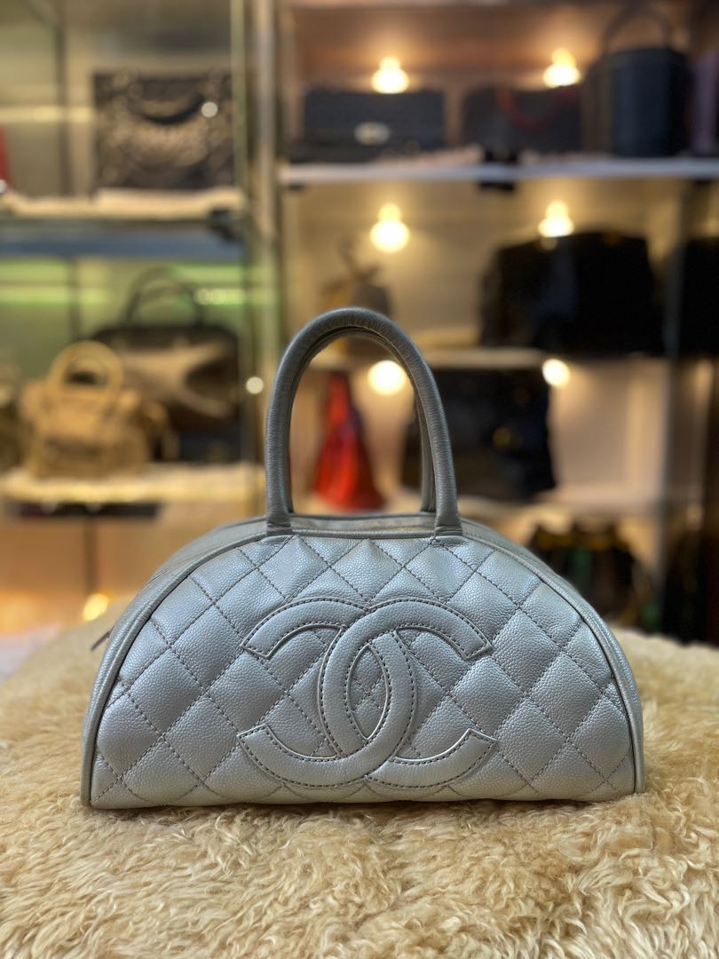 Chanel Surpique Caviar Leather Bowler Bag – KMK Luxury Consignment