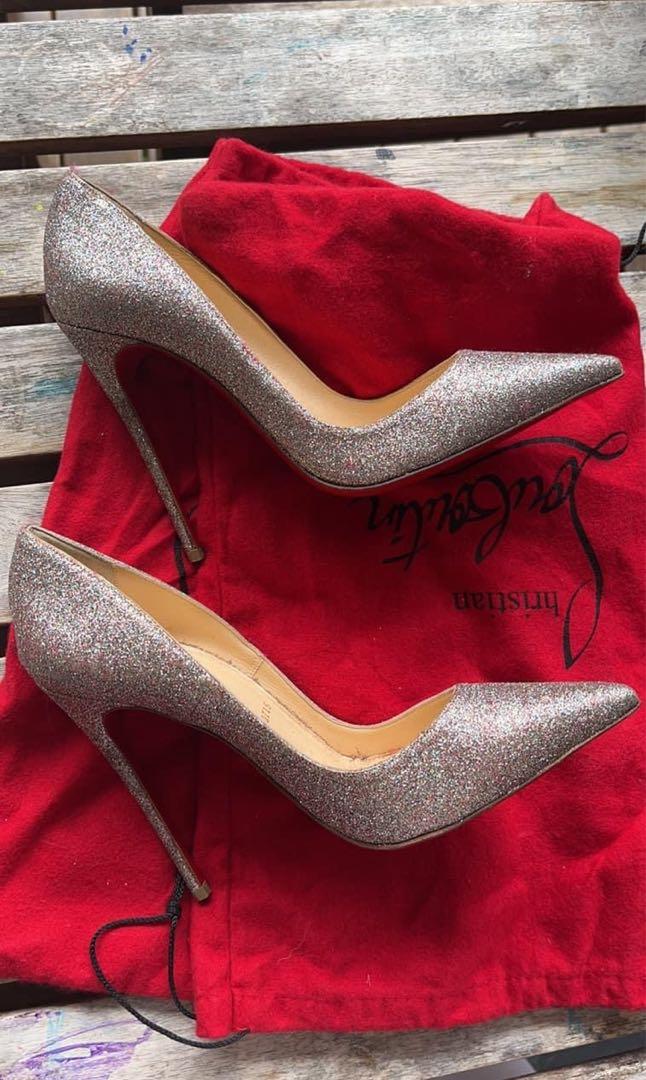 Christian Louboutin CL authentic silver High Heels