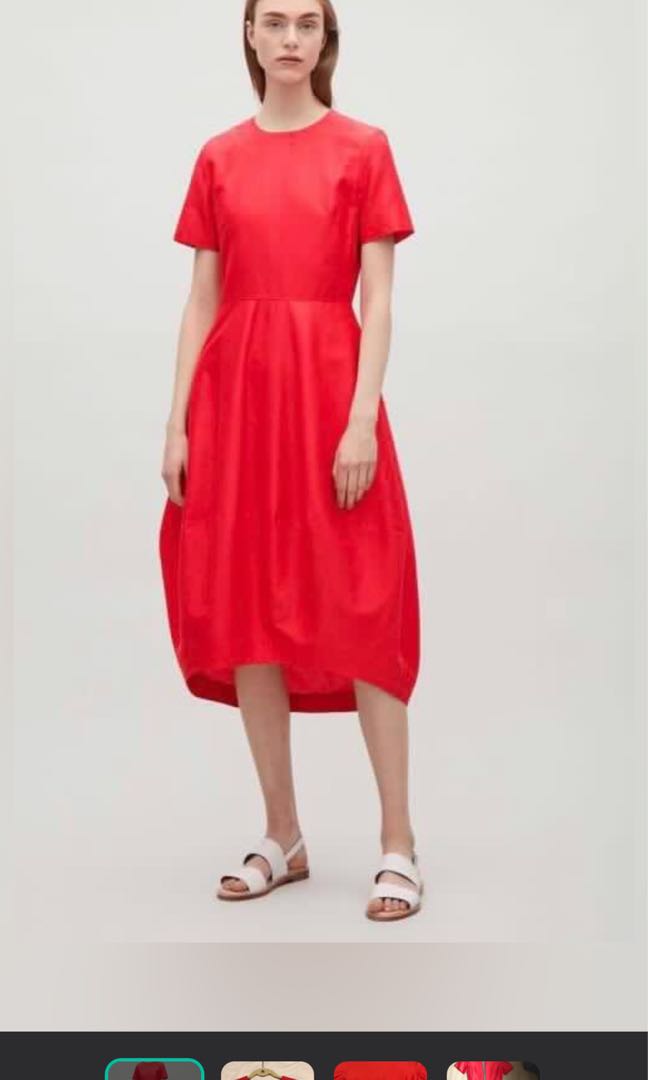 Cos cotton 2025 silk cocoon dress