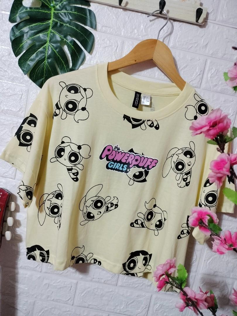 Divided By H M Power Puff Girls Light Yellow Top Women s Fashion Tops 