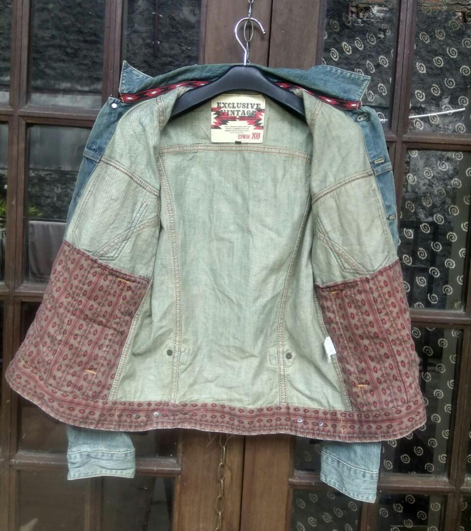 EDWIN denim Jacket Jeans Mens Medium 
