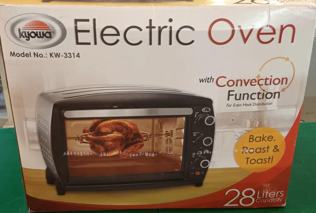 Electric oven w/ convection function (Category: Other Kitchen Appliances) located in Quezon City. Submitted by ivymariquit15 (Listing ID 1172851078, Image 1). Description: •28L •w/convection function •w/ rotisserie function •durable stainless steel body •60 minutes timer w/ bell alarm •temperature and heater control switch •removable tray for easy cleaning •large & see-through heat resistant glass window.