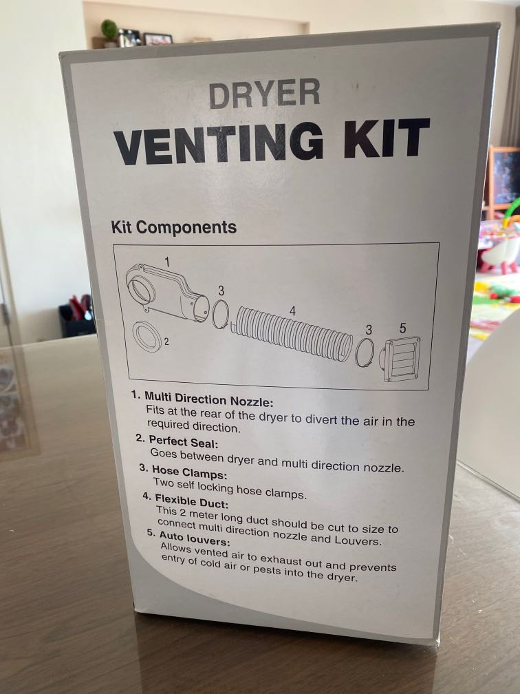 Electrolux dryer venting kit, TV & Home Appliances, Washing Machines and Dryers on Carousell