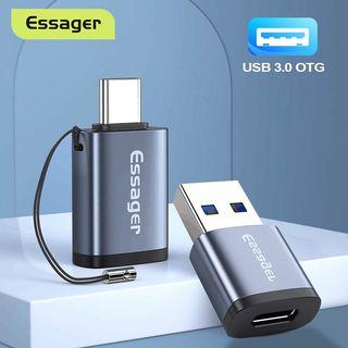 Essager Type C to USB 3.0 Micro USB to Type C USB 3.0 to Type C Adapter USB C OTG Adapter for Macbook Samsung S20 Huawei USB C Connector