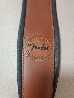 Fender Deluxe Wide Leather Acoustic Guitar Strap (Rare)