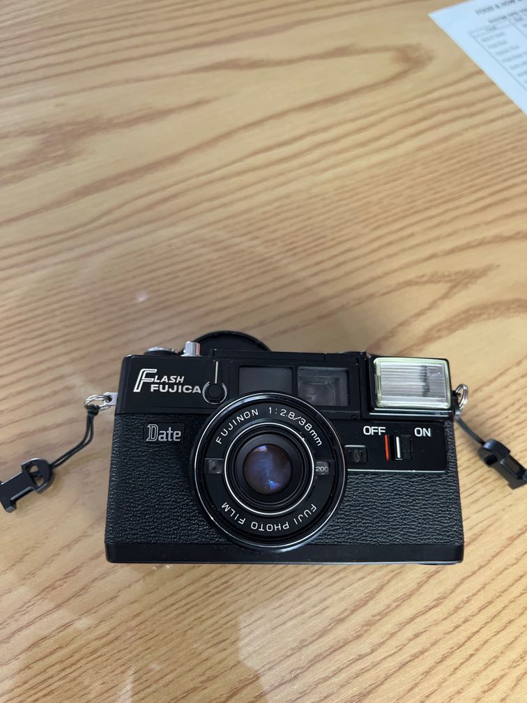 flash fujica date film camera manual focus point and shoot, Photography