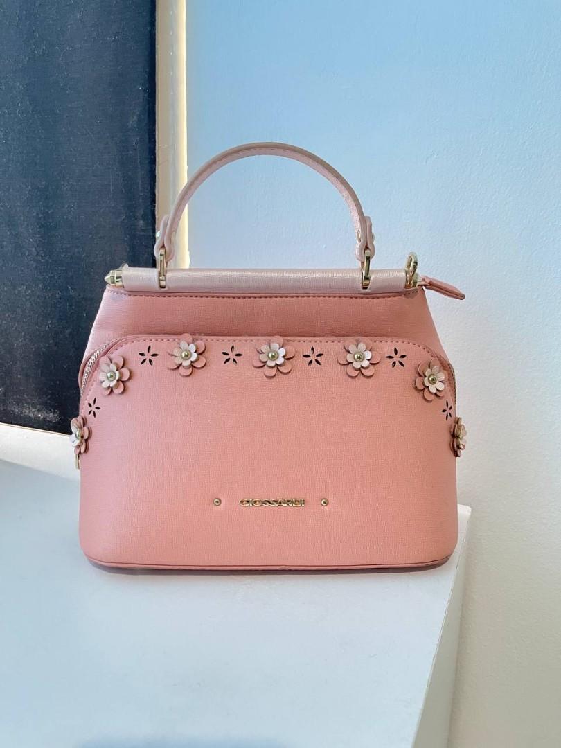 giossardi pink hand carry handbag bag sling hari raya flower floral