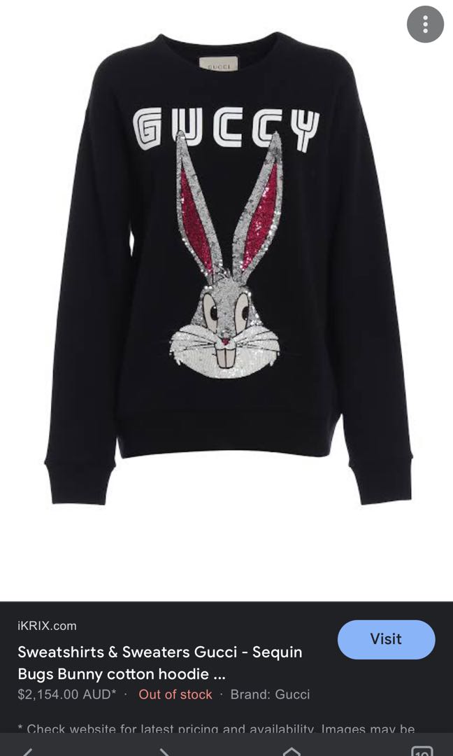 Bugs bunny hoodie gucci top