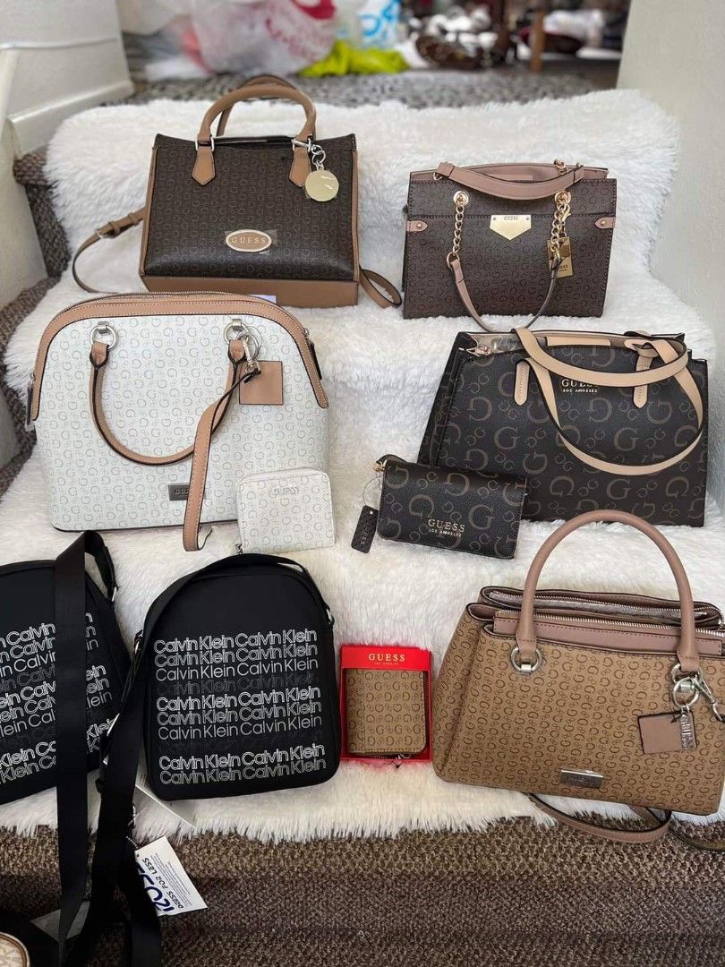 NEW GUESS Women's Black Glossy Patent Quilted Satchel Crossbody Handbag  Purse | eBay