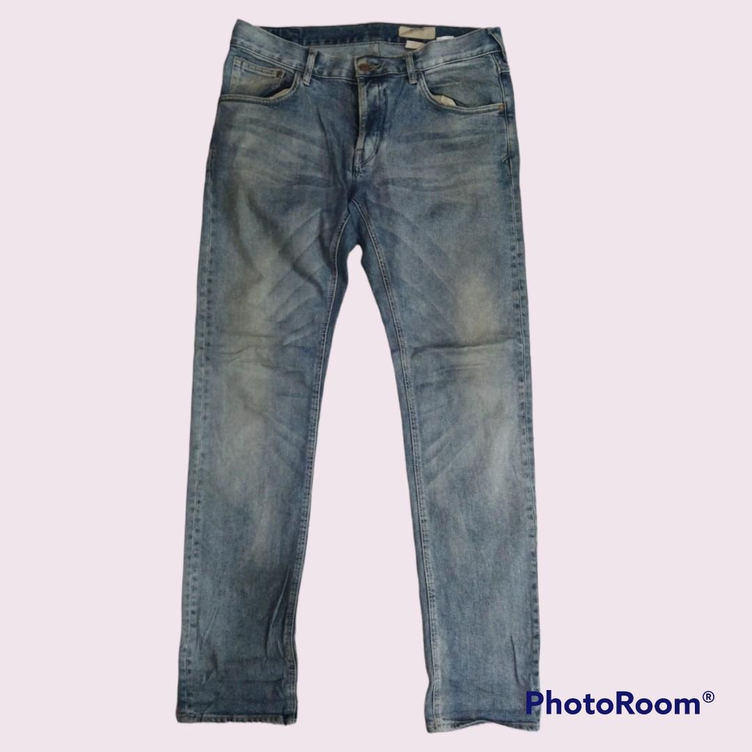 H m drain low waist super slim leg denim jeans Men s Fashion