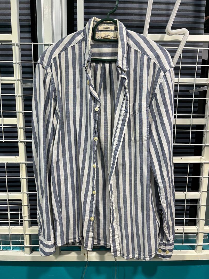 H&m mens striped shirt top