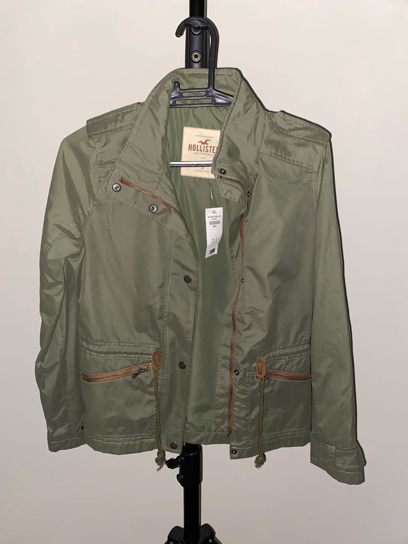Hollister army green new arrivals jacket
