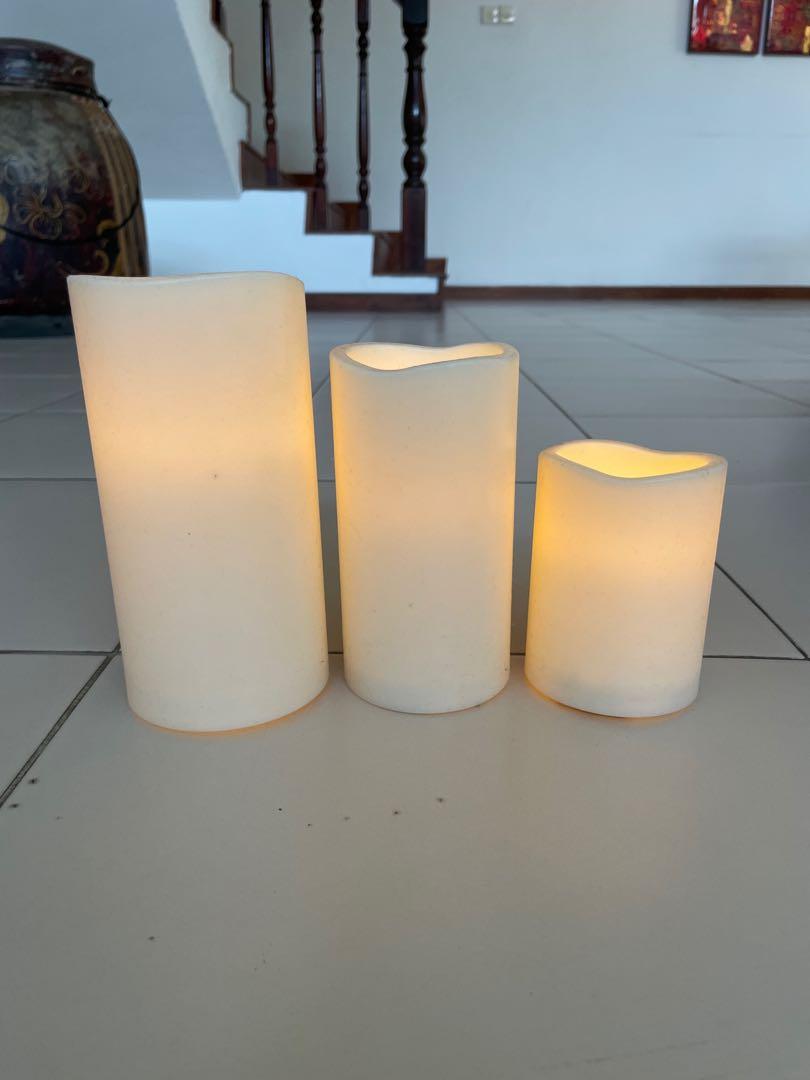 Ikea battery operated candles, Furniture & Home Living, Home Decor