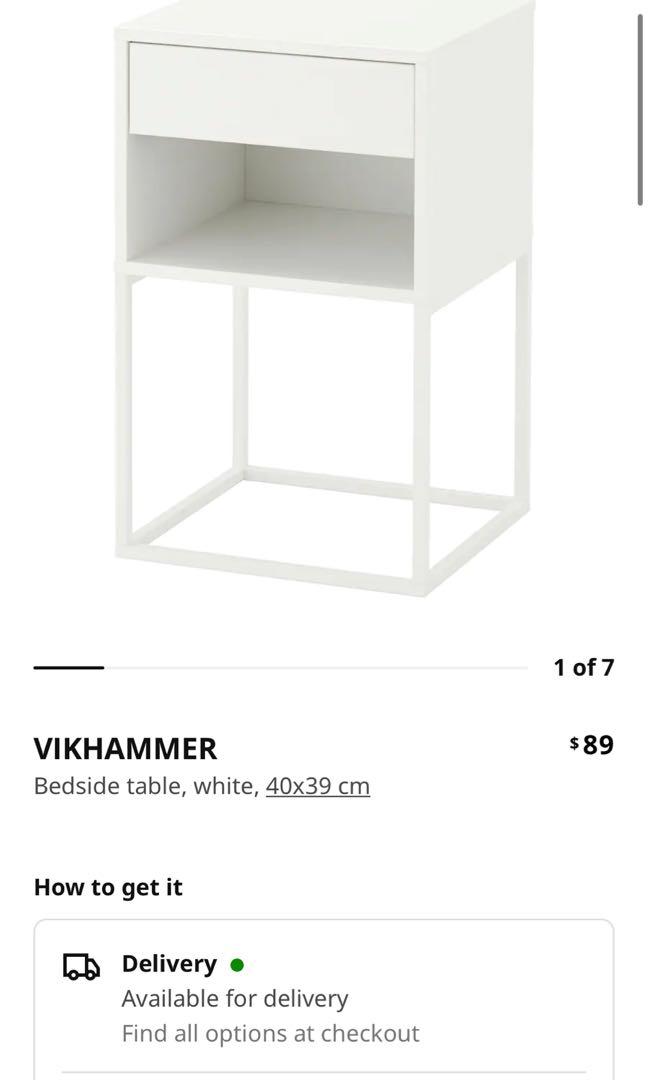 Vikhammer black cheap bedside table