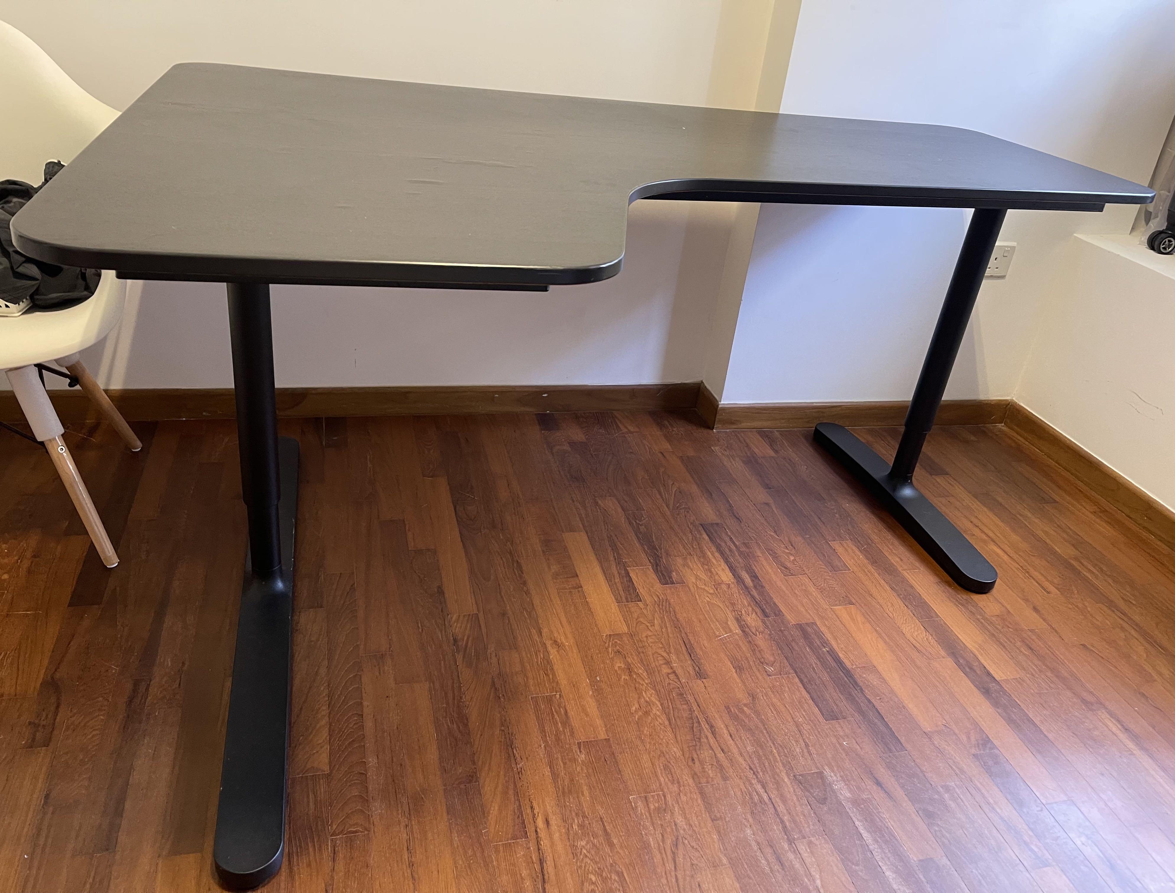 IKEA BEKANT Corner Desk Height Adjustable , Furniture & Home Living