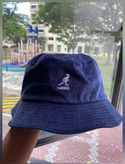 Navy blue kangol bucket hat sales