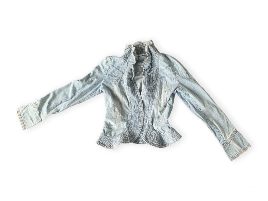 Light Blue denim jacket, Fesyen Wanita 