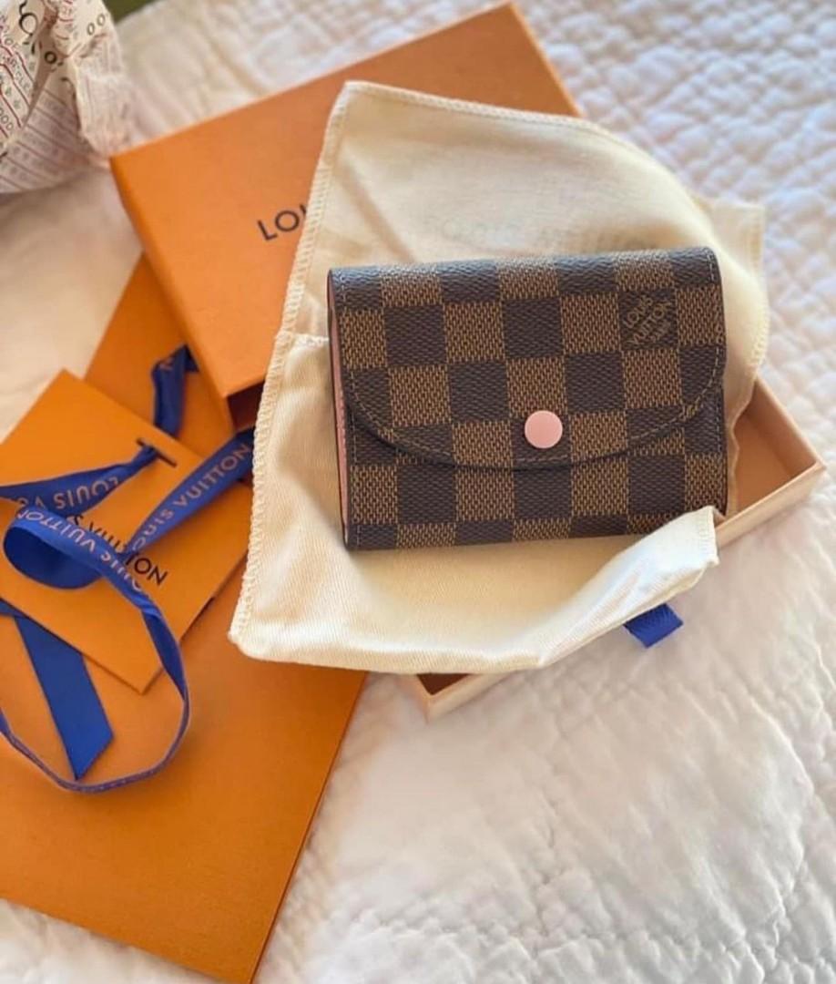 Louis Vuitton Rosalie Purse Damier Ebene Rose Ballerina