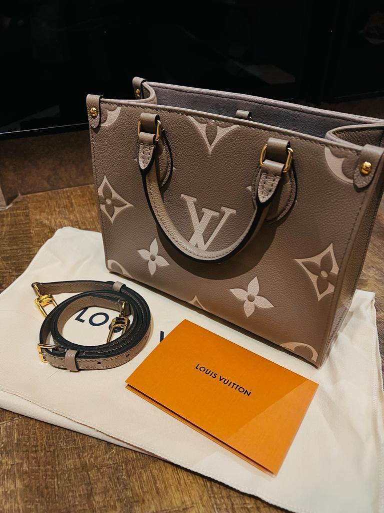 Louis Vuitton - Onthego PM Tote Bag - Tourterelle / Crème - Monogram Leather - Women - Luxury