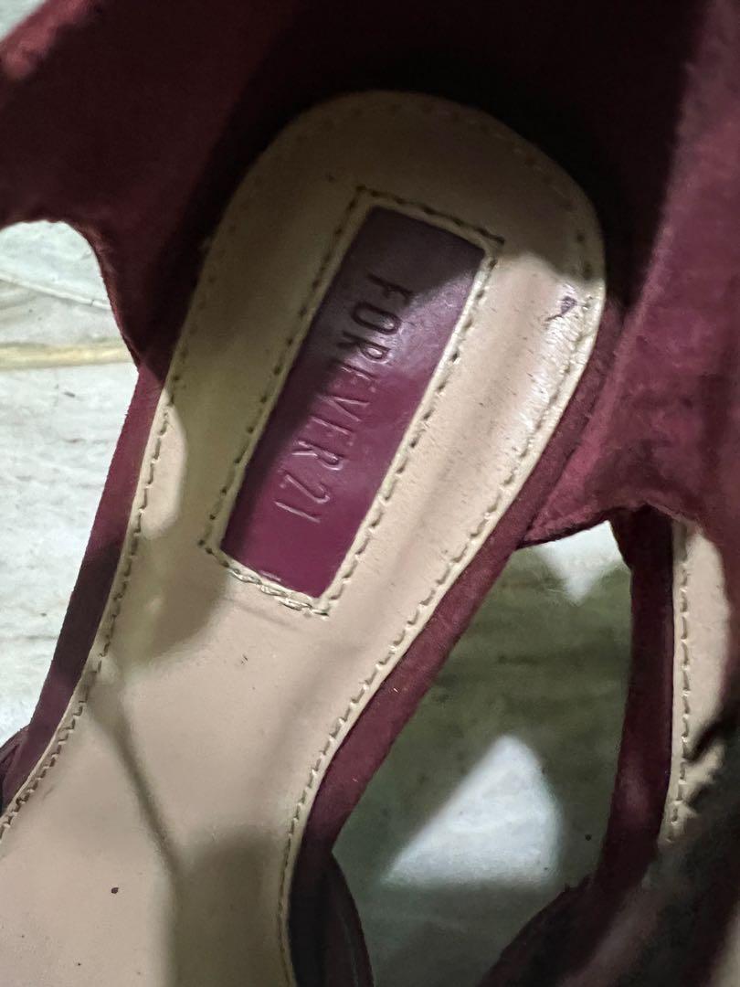 Maroon heels forever 21 online