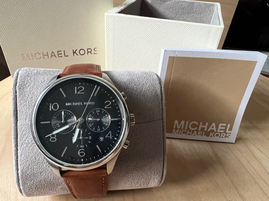 Michael Kors  Accessories  Michael Kors Mens Leather Watch  Poshmark