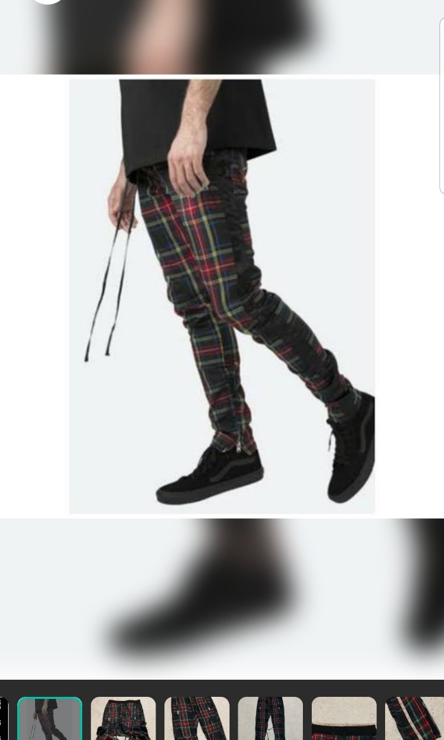 mnml plaid track pants