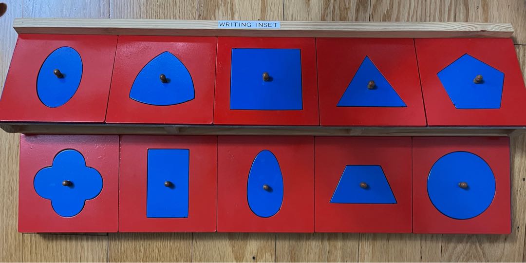 Montessori Writing Inset, Hobbies & Toys, Toys & Games on Carousell