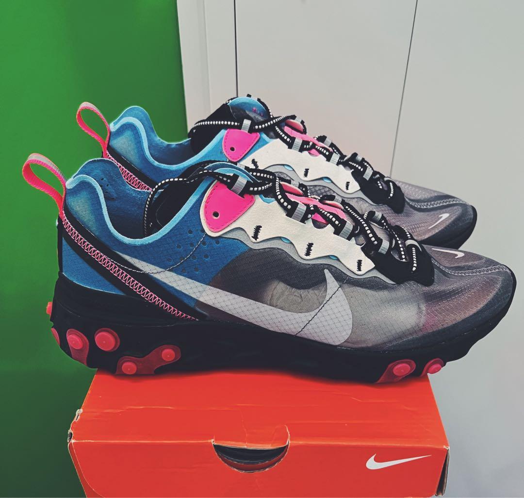 NIKE React Element 87 （分類：波鞋）位於 Hong Kong。 由 ooooolnaj 提交（商品編號 1172858841，圖片 4）。簡介： US9.5 100% NEW & REAL SHOES WITH BOX 九龍灣站交收 OR SF 不收$1000紙。