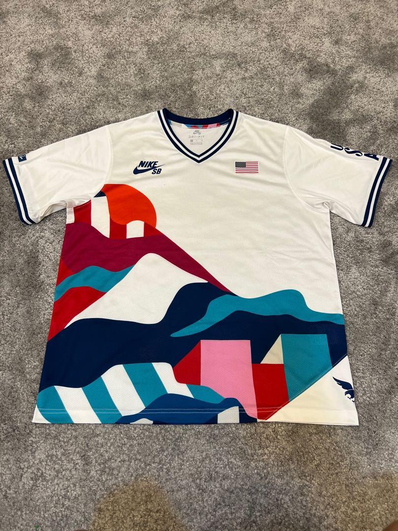 Nike SB x Parra 'USA Federation Kit' Jersey White/Brave Blue Size 2XL NWT