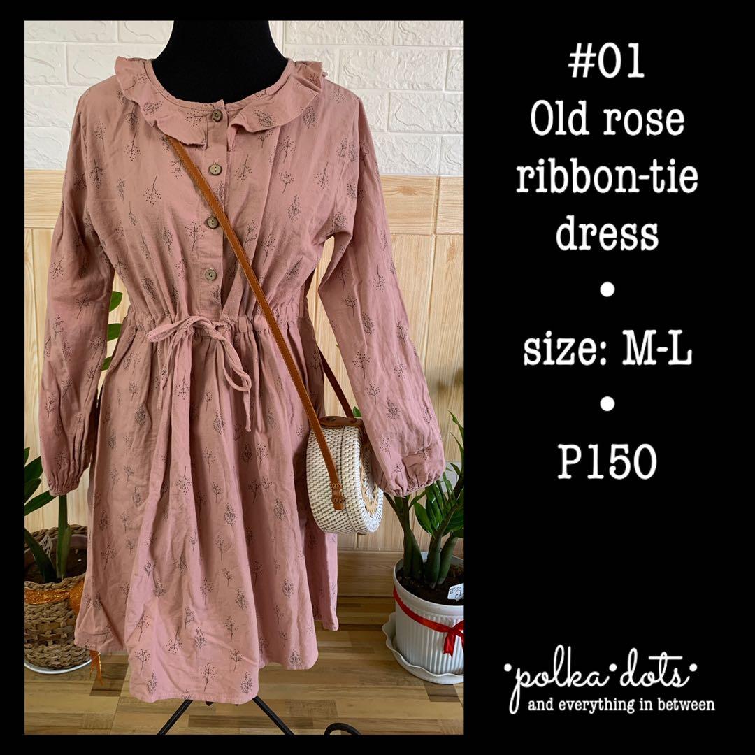 Old Rose ribbon-tie dress (Category: Dresses) located in Paranaque City. Submitted by rahhapunzel (Listing ID 1172979148, Image 1). Description: .
