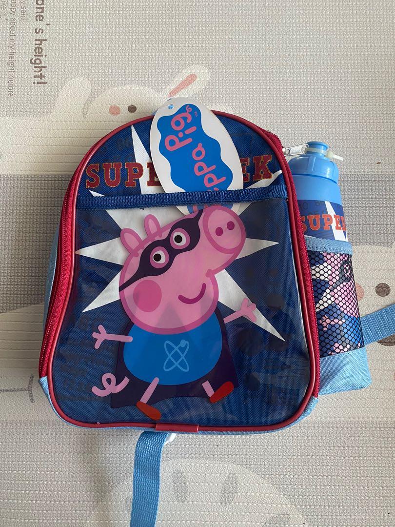 Peppa Pig / George Pig Backpack Water Bottle Set, Babies & Kids, Babies ...