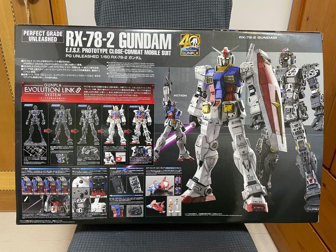 PG UNLEASHED 1/60 RX-78-2 GUNDAM 連淘寶水貼, 興趣及遊戲, 玩具