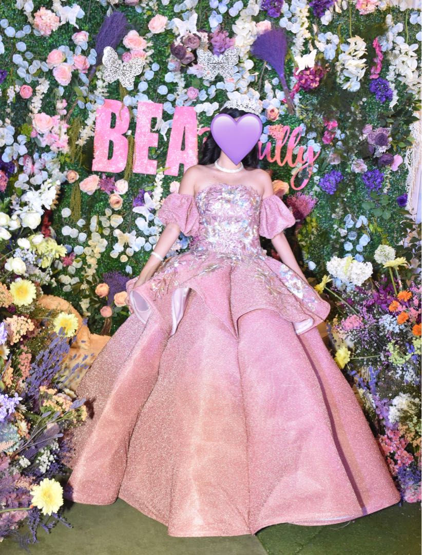 Pink dress for debut shop